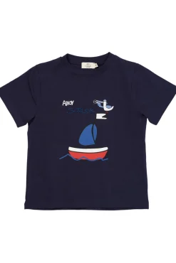 Best T-shirt m. print - NAVY T-Shirts & Toppe