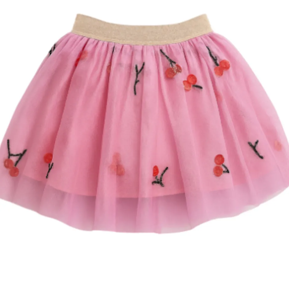 New Tylskørt Cherry Tutu Rose Festtøj & Tilbehør