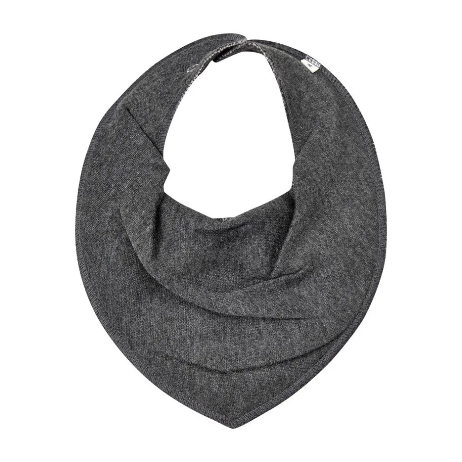 Discount UDGÅET Smæk Tørklæde - 121 Dark Grey Melange Hagesmække|Savlesmække