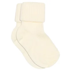 Clearance Uld Ankelstrømpe I Rib - Off White 432 Strømper|Uldstrømper & Uldstrømpebukser