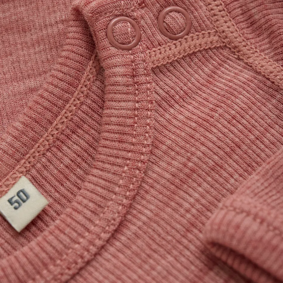 Discount Uld body langærmet body - solid - Light Mahogany Melange Uldbodyer|Bodystocking Langærmet