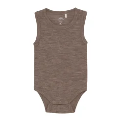 Outlet Uld body uden ærmer - Leafless Tree Melange Uldbodyer|Bodystocking U. Ærmer