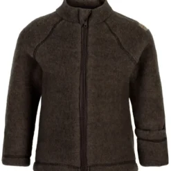 Uld jakke - DARK BROWN MELANGE Uldoverdele|Cardigans, Veste & Trøjer