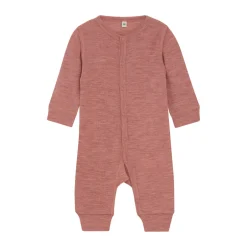 Uld jumpsuit - solid - Light Mahogany Melange Ulddragter|Heldragter U. Fod