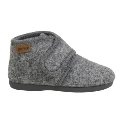Discount Uldhjemmesko velcro - Dark Gray Melange Uld Hjemmesko|Hjemmesko