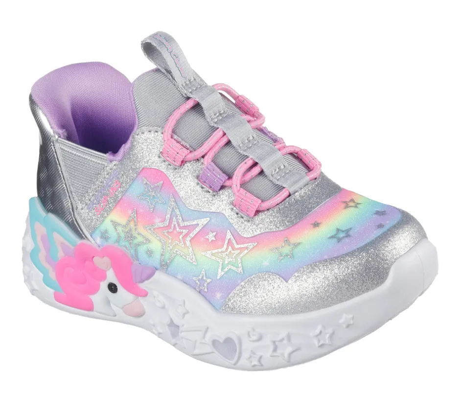Hot Unicorn Charmer Lil Starlite - Silver/multi Sneakers Med Blink|Sneakers Med Lys