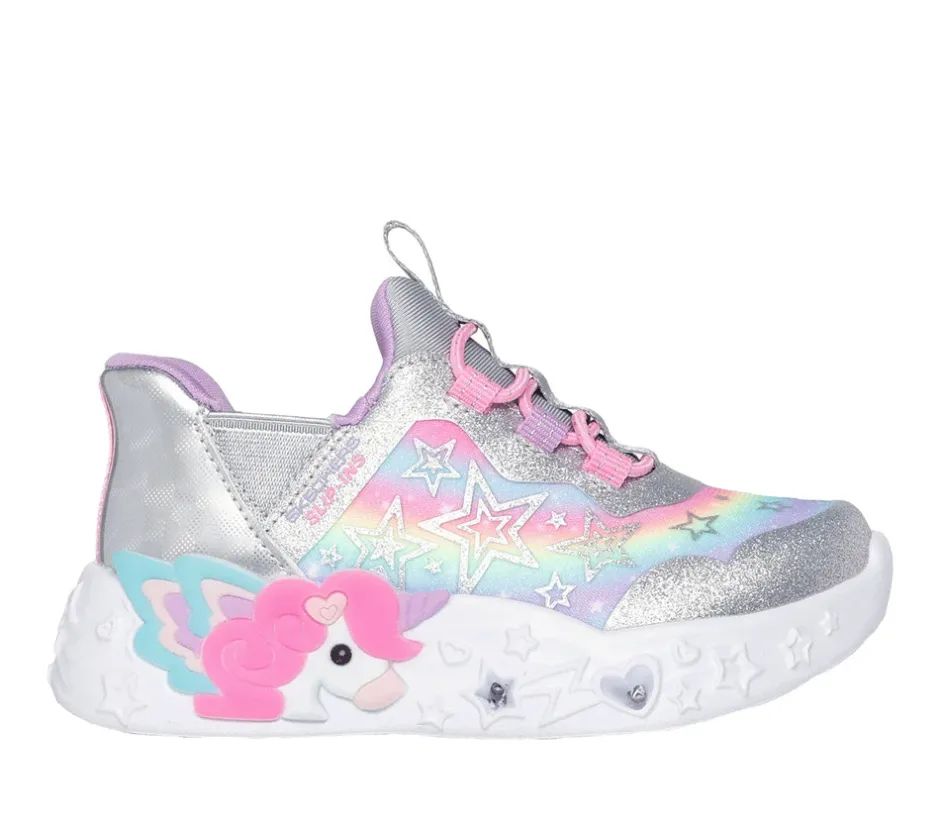 Hot Unicorn Charmer Lil Starlite - Silver/multi Sneakers Med Blink|Sneakers Med Lys