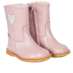 Online Vandafvisende TEX-støvle med glitterhjerte - MAUVE Vinterstøvler