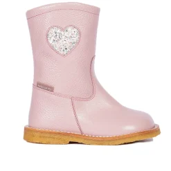 Online Vandafvisende TEX-støvle med glitterhjerte - MAUVE Vinterstøvler
