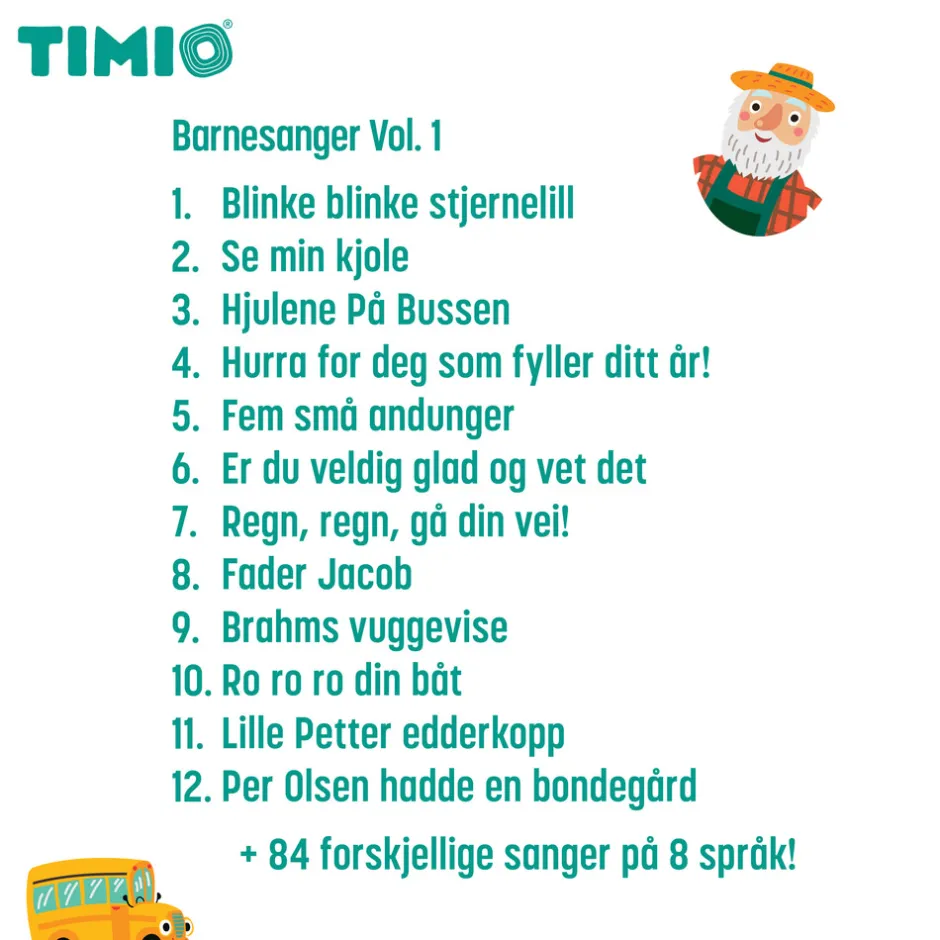 Sale Vilde dyr, børnerim, farver, musik & kroppens dele Musiklegetøj