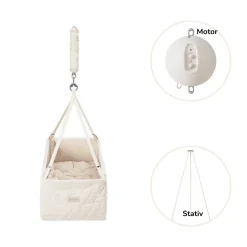 Discount Vugge inkl. stativ og motor Børn Slyngevugger