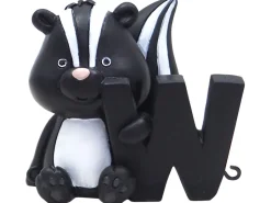 New W bogstav med stinkdyr til navnetog Børn Fødselsdagstoge