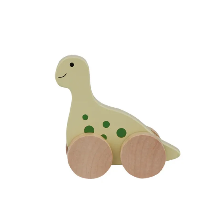 Sale Wooden Dino on Wheel Trækdyr