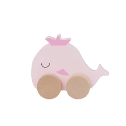 Discount Wooden Whale on Wheel Trækdyr
