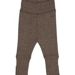 Best Woolly bukser med foldbare fødder - Walnut melange Uldunderdele|Leggings