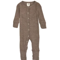 Best Woolly heldragt med fødder - Walnut melange Ulddragter