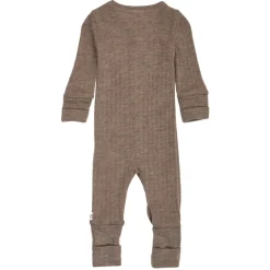 Best Woolly heldragt med fødder - Walnut melange Ulddragter