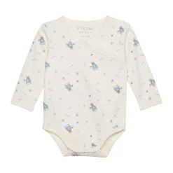 Clearance Wrap body ls - Ashley blue Bodystocking M. Skrålukning|Præmatur Tøj