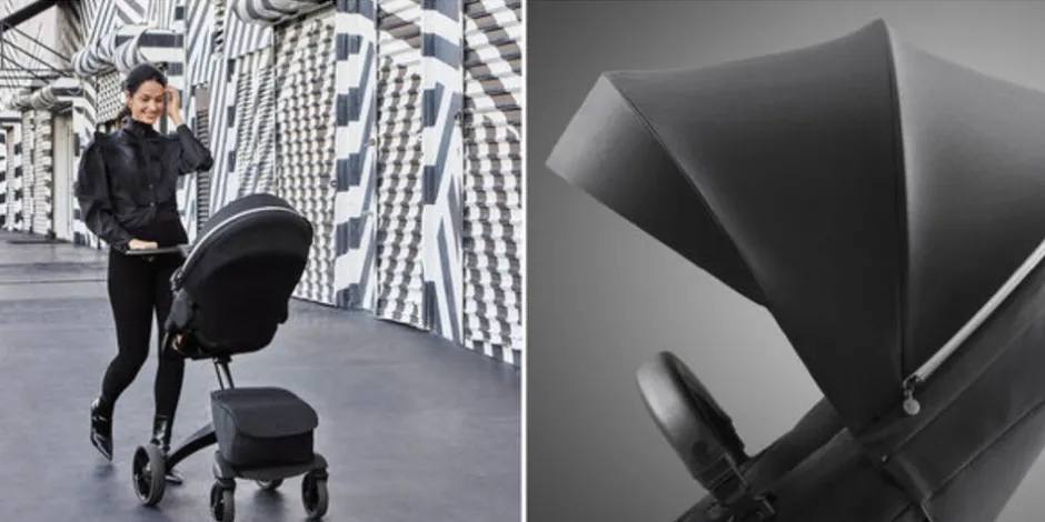 Clearance Xplory X m. siddedel - rich black Klapvogne Med Ergonomiske Sæder